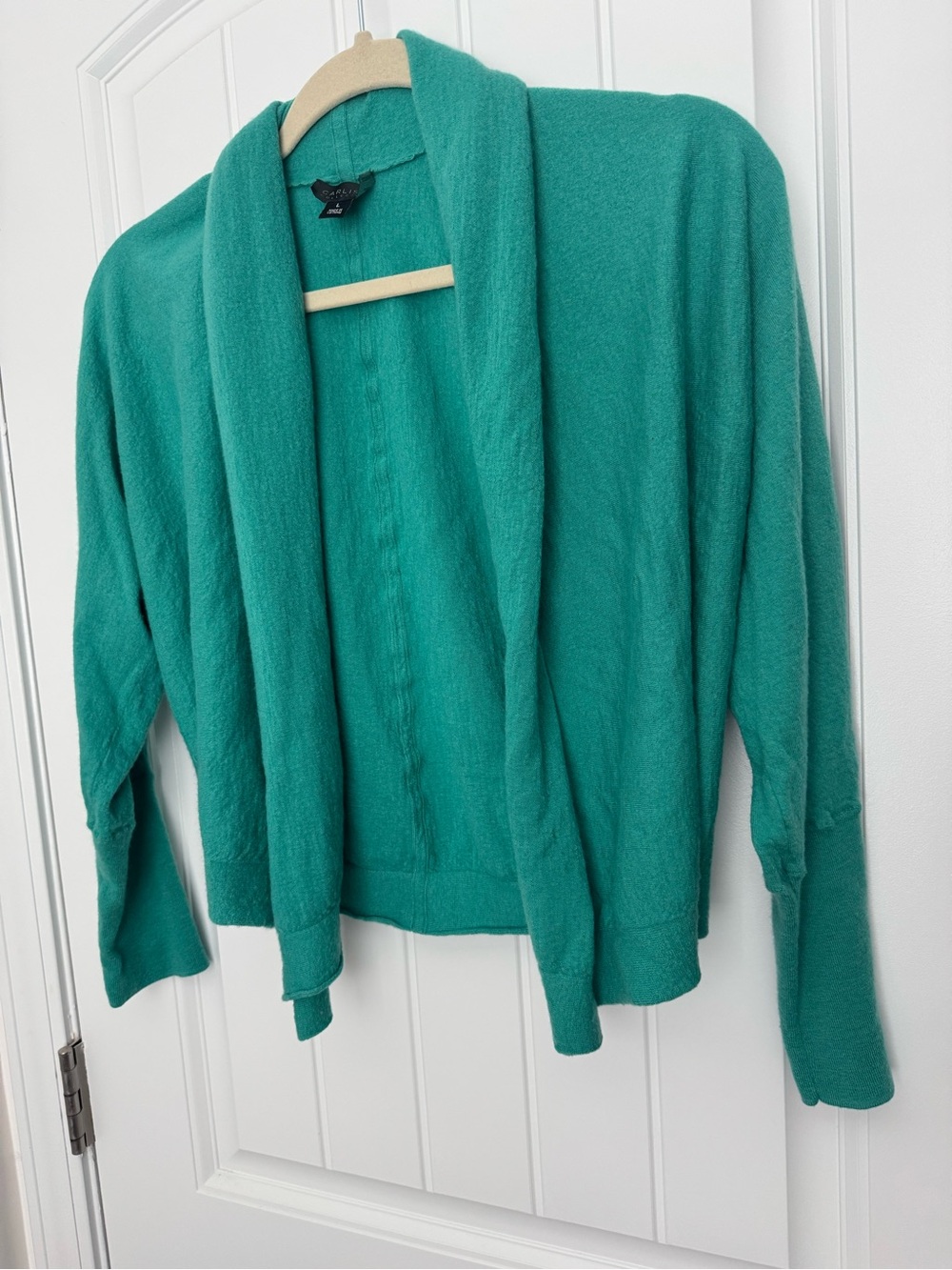 Open-Front Women's Cardigan in Teal Green